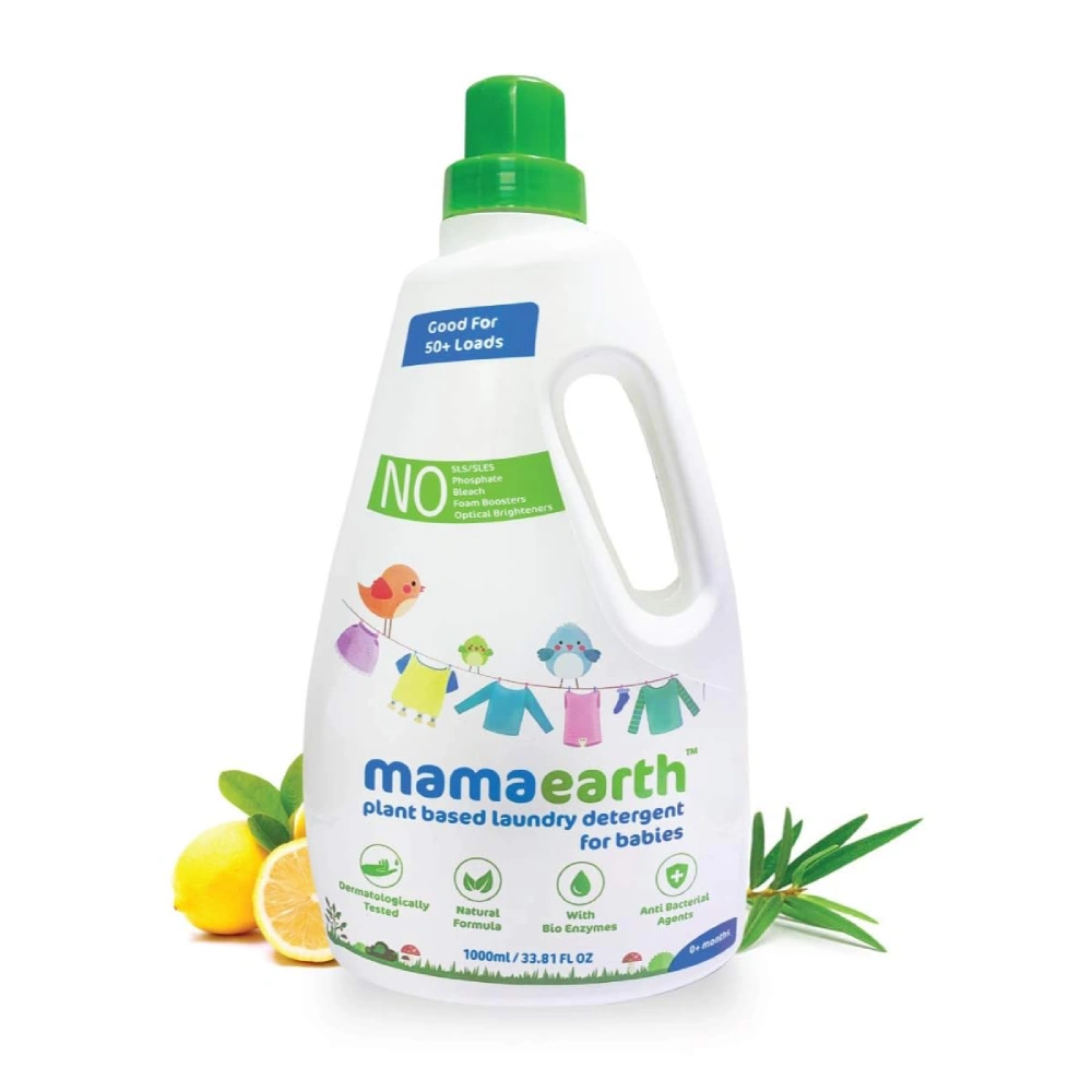 Mamaearth's Plant Based Baby Laundry Liquid Detergent 1Ltr