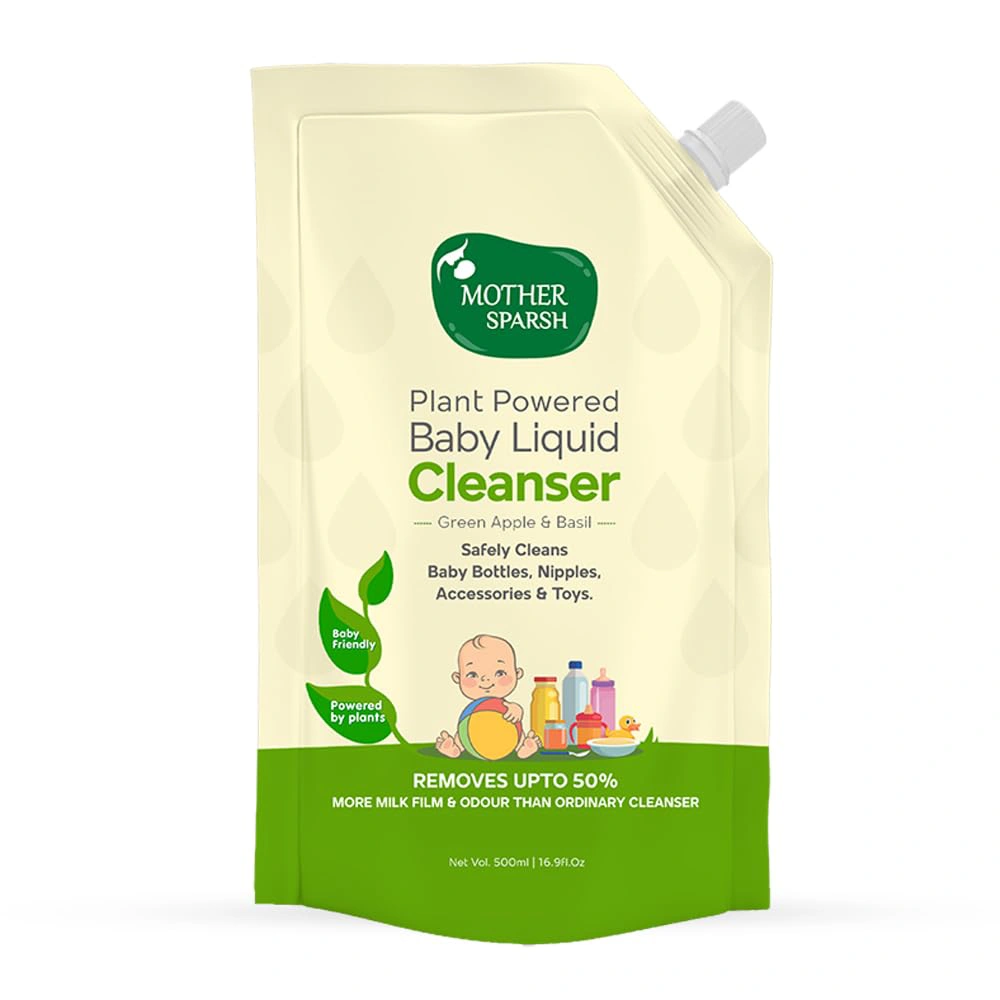Mother Sparsh Natural Baby Liquid Cleanser 500ml Refill