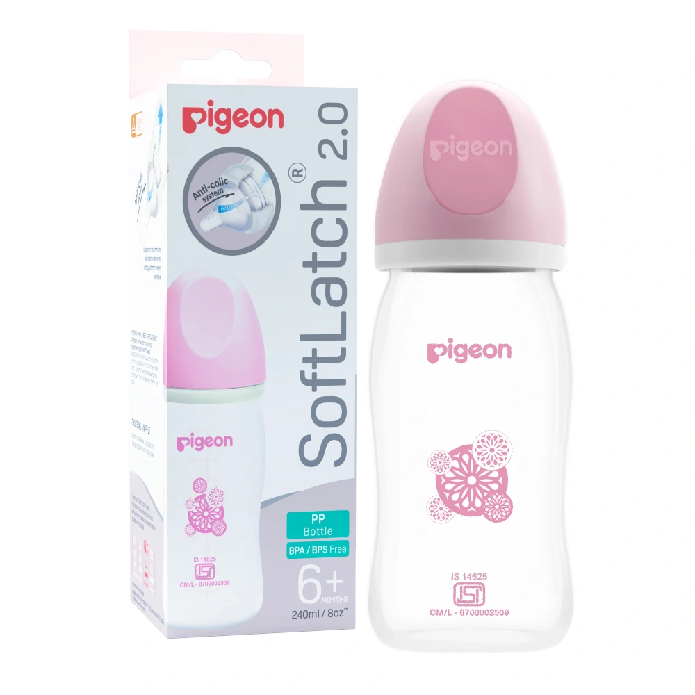 Softlatch 2.0 Nursing Bottle 240ml pink