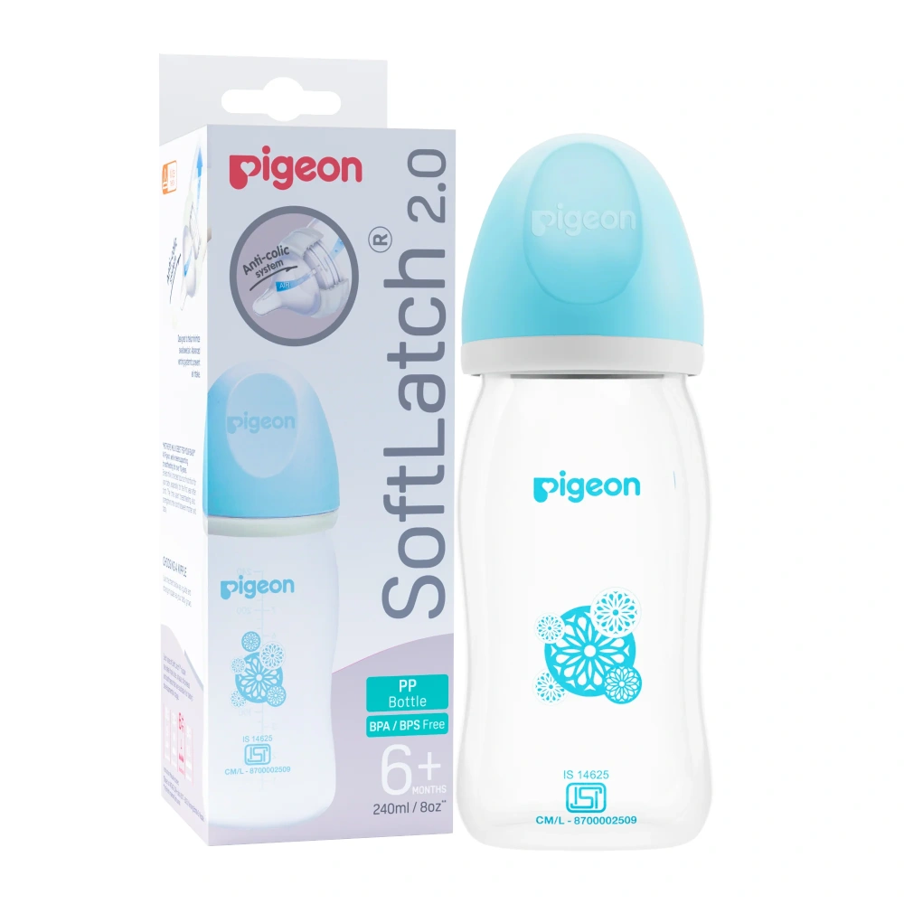 Pigeon Softlatch 2.0 Nursing bottle 240ml blue