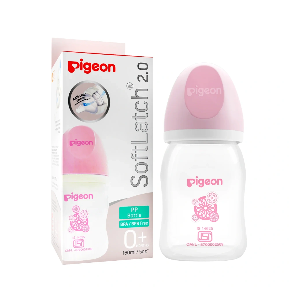 Pigeon Softlatch 2.0 pp nursing bottle 160ml pink