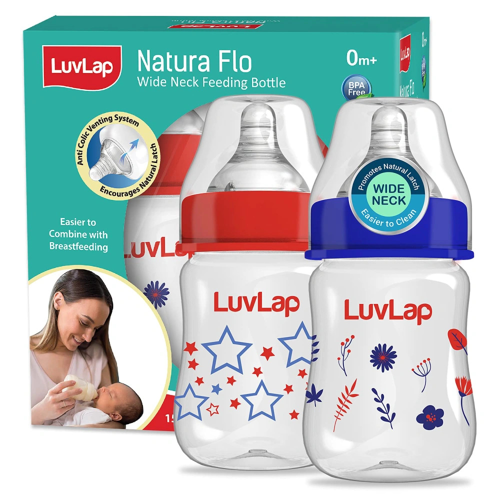 Wide Neck Natura Flo Baby Feeding Bottle 150ML